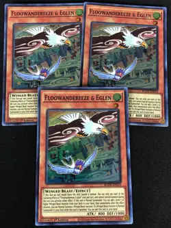 YUGIOH FLOOWANDEREEZE & EGLEN BODE-EN014 1ST SUPER X3 (NM) - Image 1