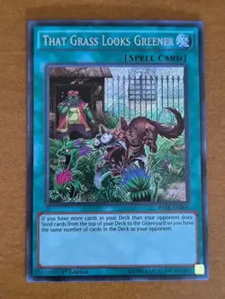 Yu Gi Oh - That Grass Looks Greener - RATE-EN066 - Secret Rare 1st Ed Near Mint - Image 1