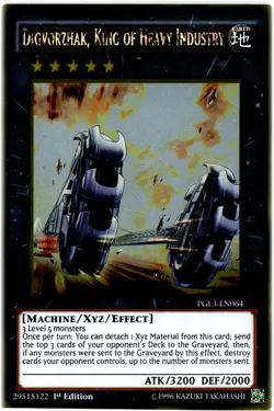 Yugioh! LP Digvorzhak, King of Heavy Industry - PGL3-EN064 - Gold Rare - 1st Edi - Image 1