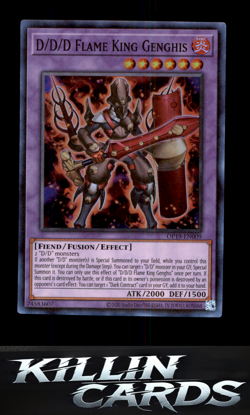 D/D/D Flame King Genghis OP19-EN009 Super Rare OTS Tournament Pack 19 YuGiOh Car - Image 1