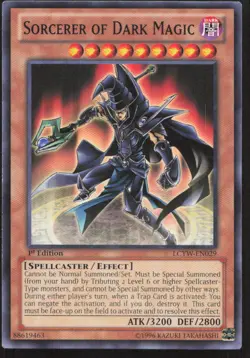 Yu-Gi-Oh TCG #LCYW-EN029 Sorcerer of Dark Magic 1st Edition Common MP - Image 1