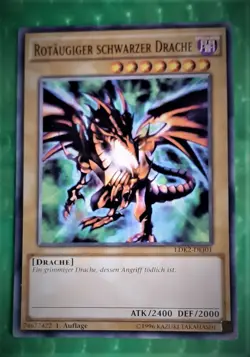 Yu-Gi-Oh LDK2-DEJ01, Rotaugiger schwarzer Drache "near mint", 1.Auflage - Image 1