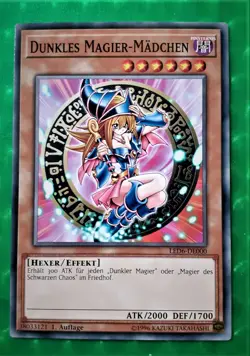 Yu-Gi-Oh LED6, Dunkles Magier-Madchen, "near mint", NEU - 1.Auflage - Image 1