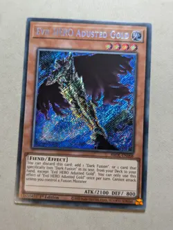 Yugioh | Secret Rare 1st Edition NM | Evil HERO Adusted Gold - BROL-EN068 - Image 1