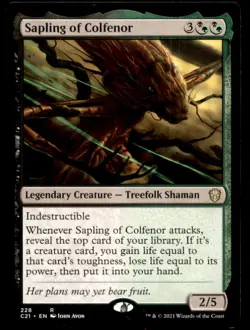 MTG Sapling of Colfenor LP Light Play Commander 2021 [80] - Image 1