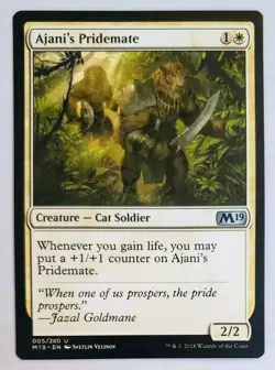 X 1 Ajani's Pridemate NM 005 M19 MTG Magic The Gathering - Image 1