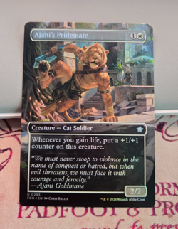 MTG Foil Ajani's Pridemate Borderless Extended Foundations NM - Image 1
