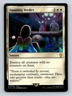 #239 Damning Verdict 2025 Final Fantasy Commander Rare - Image 1