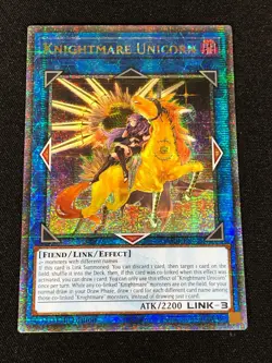 Yugioh Knightmare Unicorn RA01-EN043 1st Quarter Secret (NM) - Image 1