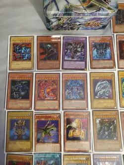 Yu-Gi-Oh! 65 Card Lot with Tin Secret, Ultra Rare Holos Lot Old Retro Blue eyes - Image 2