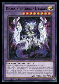 2020 1st Edition YuGiOh UNplayed Khaos Starsource Dragon #ROTA-EN034 - Image 1