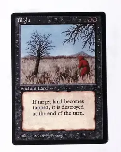 Blight Magic the Gathering Legends Enchant Land Uncommon - Image 1