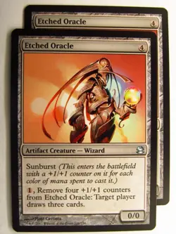 MTG magic the gathering CCG: ETCHED ORACLE x2: MODERN MASTERS - Image 1