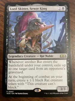 MTG - Magic the Gathering - Lord Skitter, Sewer King 97/475 Wilds of Eldraine NM - Image 1