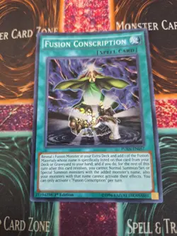 Yugioh Fusion Conscription FUEN-EN057 Super Rare 1st Edition Near Mint - Image 1