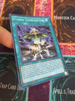 Yugioh Fusion Conscription FUEN-EN057 Super Rare 1st Edition Near Mint - Image 2