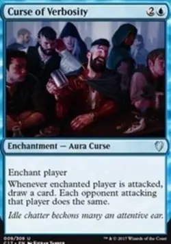 1 x Curse of Verbosity - Commander 2017 - Light Play - MTG - Image 1