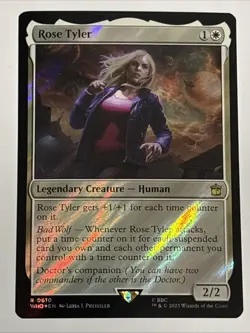 MTG Universes Beyond: Doctor Who Rose Tyler Surge Foil 0610 NM Rare - Image 1