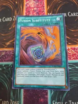 Yugioh Fusion Substitute FUEN-EN041 Super Rare 1st Edition Near Mint - Image 1