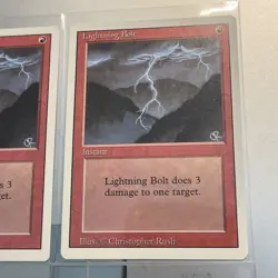 MTG x4 Lightning Bolt Revised 3rd Edition Common Magic The Gathering Card Lot - Image 3