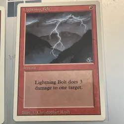 MTG x4 Lightning Bolt Revised 3rd Edition Common Magic The Gathering Card Lot - Image 5