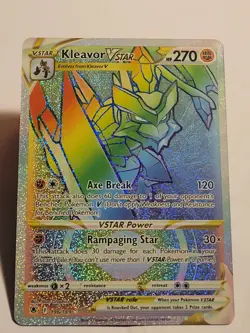 Pokemon Cards Kleavor VSTAR 196/189 Rainbow Secret Rare Astral Radiance - Image 1