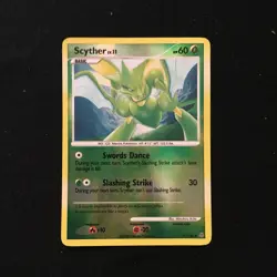 Scyther 49/100 Pokemon Card (Reverse Holo) Moderately Played - Image 1
