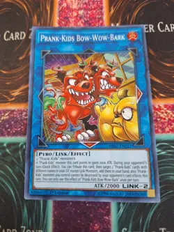 Yugioh Prank-Kids Bow-Wow-Bark HISU-EN021 Super Rare 1st Edition Near Mint - Image 1