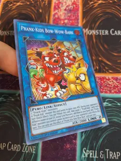 Yugioh Prank-Kids Bow-Wow-Bark HISU-EN021 Super Rare 1st Edition Near Mint - Image 2