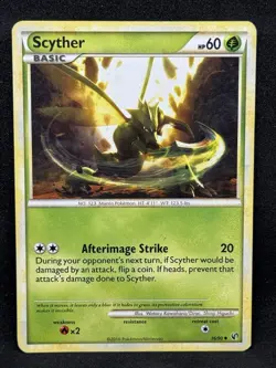 Pokemon Card HeartGold SoulSilver Undaunted Uncommon Scyther 36/90 HP - Image 1