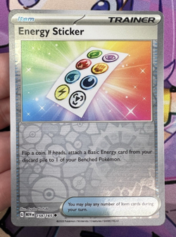 ✨1c Start✨ Energy Sticker 159/165 Reverse Holo 151 Pokemon Trading Card Game 🌺 - Image 1