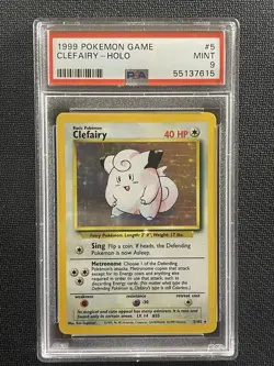 Pokemon Card PSA 9 Clefairy Holo Base Set 1999 Ultra Rare 5/102 - Image 1