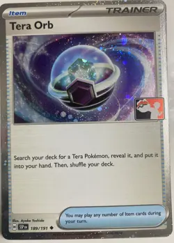 Tera Orb 189/191 Cosmos Holo Pokemon Play! Prize Pack Play Stamp Series 7 - Image 1