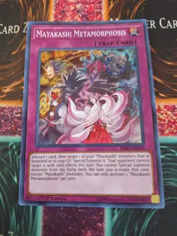 Yugioh Mayakashi Metamorphosis HISU-EN039 Super Rare 1st Edition Near Mint - Image 1
