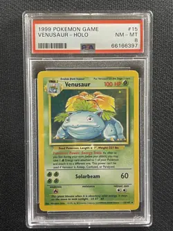 Pokemon Card PSA 8 Venusaur Holo Base Set 1999 Ultra Rare 15/102 - Image 1