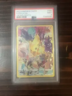 PSA 9 MINT Pikachu 160/159 Crown Zenith FULL ART Pokemon Card Secret Rare - Image 1