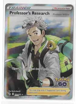 Pokemon TCG Professor's Research Pokemon GO 078/078 Holo Ultra Rare NM - Image 1