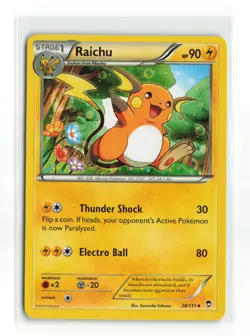 RAICHU 28/111 FURIOUS FISTS NON HOLO POKEMON TCG LP - Image 1