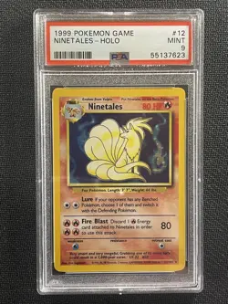 Pokemon Card PSA 9 Ninetales Holo Base Set 1999 Ultra Rare 12/102 - Image 1