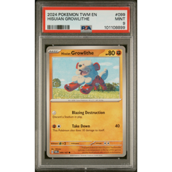 Hisuian Growlithe 099/167 PSA 9 Twilight Masquerade Pokemon Card English - Image 1