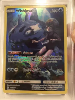 PSA 9 Wishiwashi Pokemon Card (Full Art/Secret Rare/Cosmic Eclipse) 240/236 - Image 2