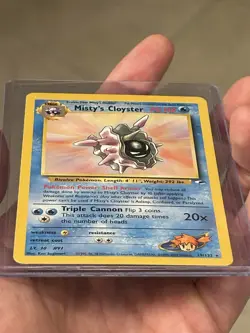 2000 Pokemon TCG Misty’s Cloyster 029/132 Gym Heroes Rare Vintage Card WOTC NM - Image 3