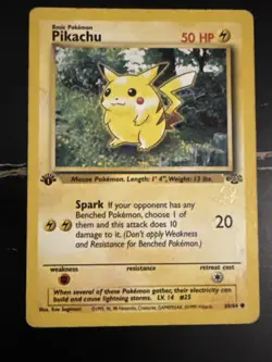 Pikachu Gold W Stamp 60/64 1st Edition Jungle Duelist Promo Pokemon Card - Image 1