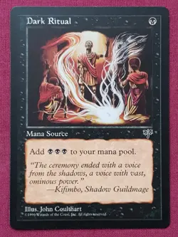 Magic The Gathering MIRAGE DARK RITUAL black card MTG - Image 1