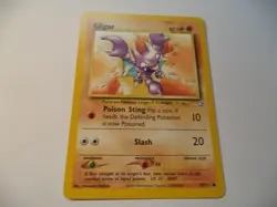 (JXH) BRITISH POKEMON CARD GLIGAR 59/111 NEO GENESIS IN NICE CONDITION - Image 1