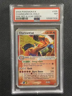 Pokemon Card PSA 7 MINT Charizard Ex-Holo Fire Red & Leaf Green 2004 105/112 - Image 1