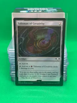 Talisman of Creativity - Warhammer 40k - Surge Foil - MTG - Damaged - Image 1