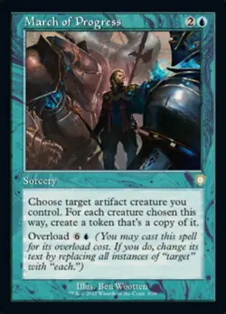 [1x] March of Progress Near Mint, English The Brothers' War Commander MTG Magic - Image 1