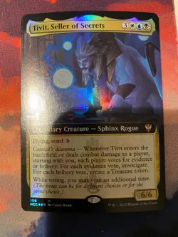 MTG Streets of New Capenna Tivit Seller of Secrets Extended Art Foil - Image 1