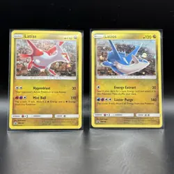 Latias + Latios HOLO Pokemon SM135 SM136 Black Star Promo Set Dragon Majesty- LP - Image 1